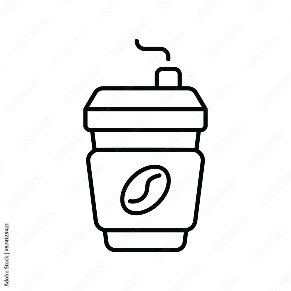 coffee icon with white background vector stock illustration coffee icon with white background vector stock illustration
