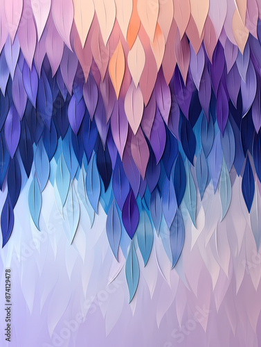 Fototapeta Naklejka Na Ścianę i Meble -  Elegant colorful with vibrant flower hanging branches illustration background. Bright color 3d abstraction wallpaper for interior mural, Generated by AI	