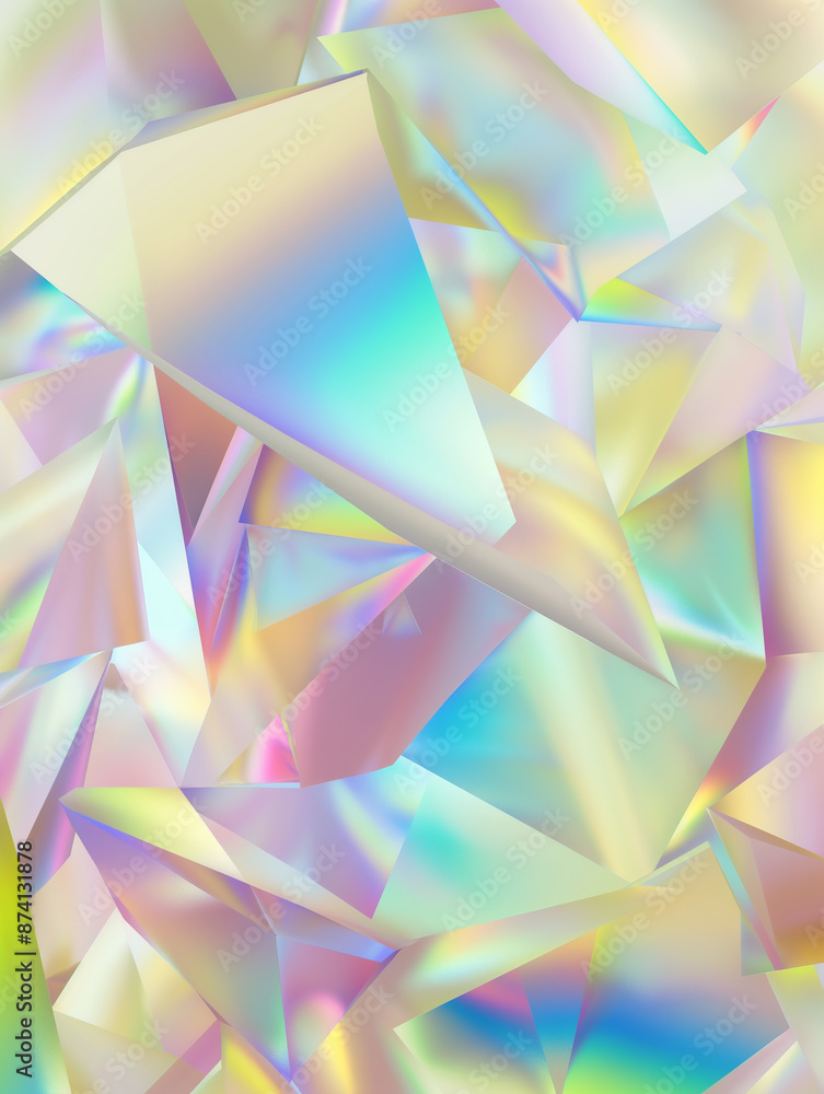 prismatic iridescent gradient surface with abstract shapes, multipurpose background with cool color palette and modern look prismatic iridescent gradient surface with abstract shapes, multipurpose background with cool color palette and modern look