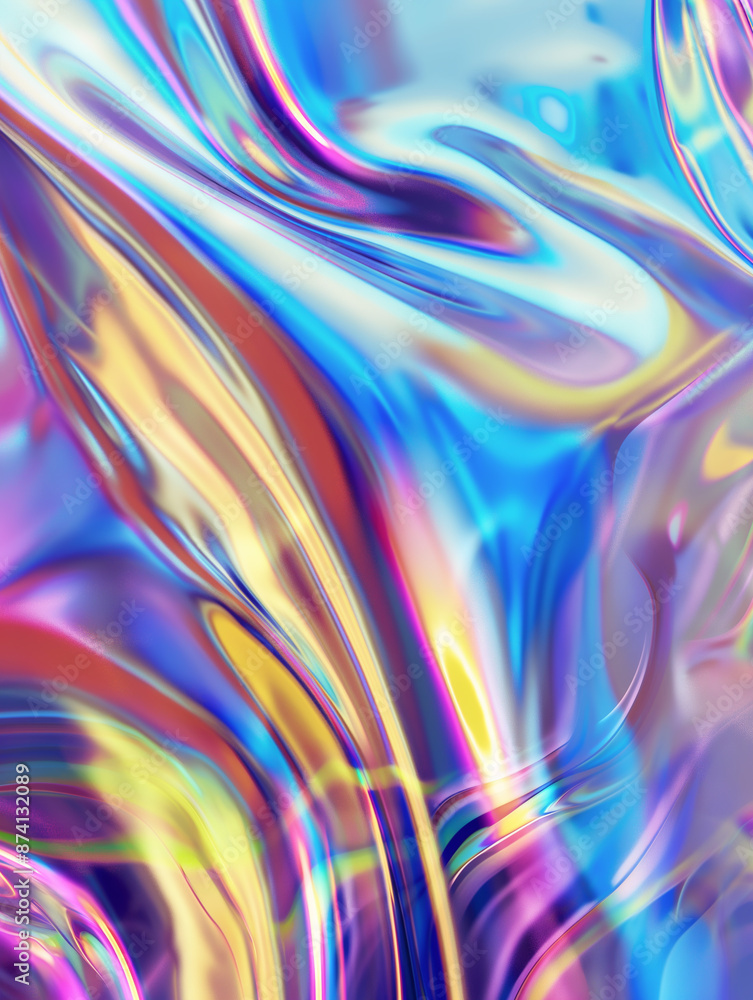 prismatic iridescent gradient surface with abstract shapes, multipurpose background with cool color palette and modern look prismatic iridescent gradient surface with abstract shapes, multipurpose background with cool color palette and modern look