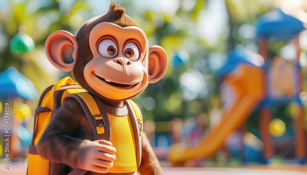 This is Chango, the safety mascot for our new line of children's playgrounds. Chango is here to make sure that your kids have a safe and fun time while they play. This is Chango, the safety mascot for our new line of children's playgrounds. Chango is here to make sure that your kids have a safe and fun time while they play.