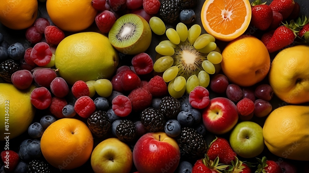 a picture of fresh fruits in high definition