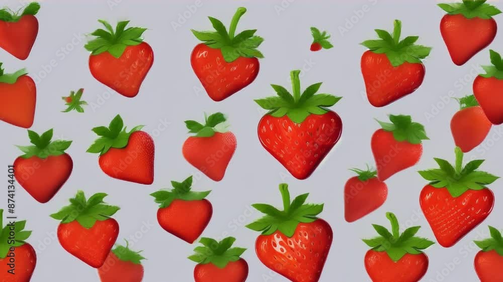 set of strawberries ,generative ai set of strawberries ,generative ai