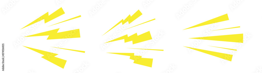 thunder bolt shock icon cartoon effect lightning