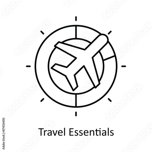 Travel Essentials vector outline Design illustration. Symbol on White background EPS 10 File 