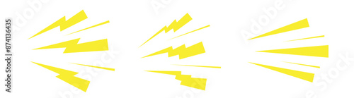 thunder bolt shock icon cartoon effect lightning