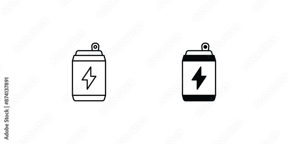 energy drink icon with white background vector stock illustration energy drink icon with white background vector stock illustration