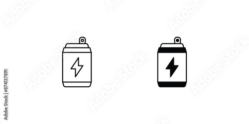 energy drink icon with white background vector stock illustration