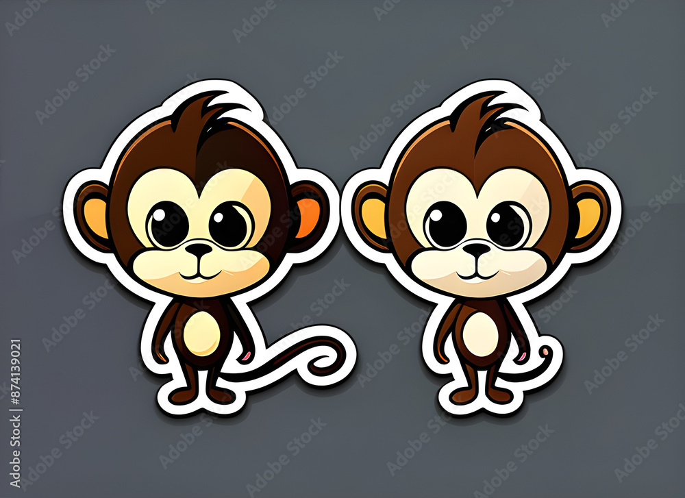 Obraz premium monkey generative ai