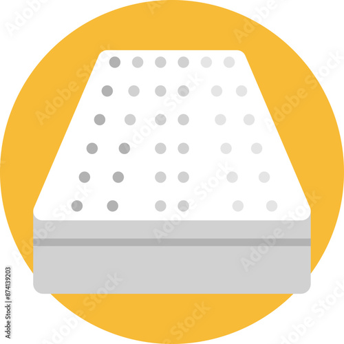 This icon represents a mattress, emphasizing its role in promoting quality sleep and overall well-being.