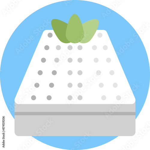 An icon depicting a cozy mattress, symbolizing restful sleep and comfort, essential for a rejuvenated morning.