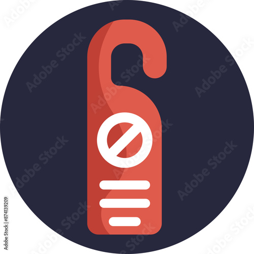 Do Not Disturb: door hanger signaling quiet and restful sleep.