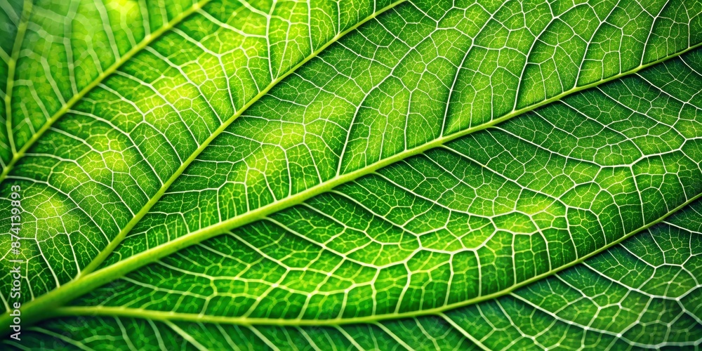 Close-Up Macro Photography of Green Leaf Veins Texture Close-Up Macro Photography of Green Leaf Veins Texture