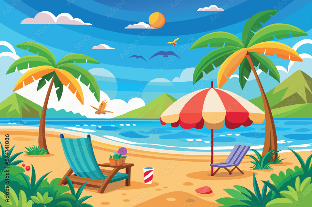 Cartoon animated background image and illustration
Cartoon animated background image and illustration