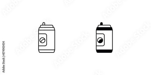 cola icon with white background vector stock illustration