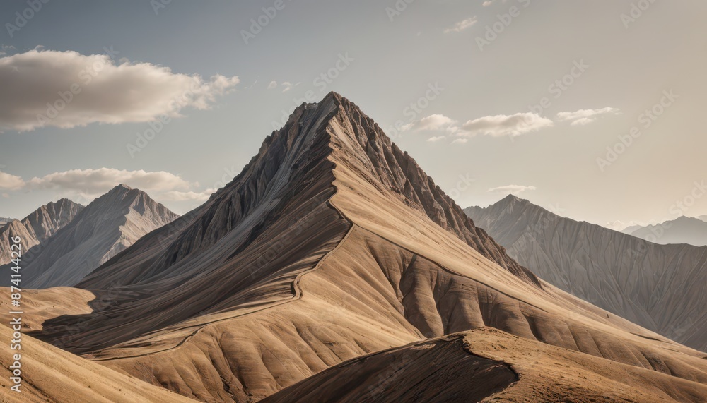 Naklejka premium Mountain Landscape with Dramatic Sky.