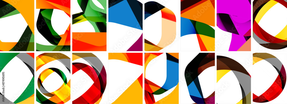 Collection of abstract background with waves, colorful shapes and 3d shadow effect. Vector Illustration For Wallpaper, Banner, Background, Card, Book Illustration, landing page Collection of abstract background with waves, colorful shapes and 3d shadow effect. Vector Illustration For Wallpaper, Banner, Background, Card, Book Illustration, landing page