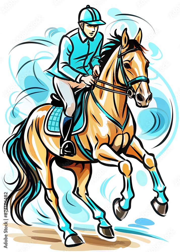 Harmony in Motion, Ideal for use in horse riding tutorials, sports magazines, equine therapy educational materials Harmony in Motion, Ideal for use in horse riding tutorials, sports magazines, equine therapy educational materials