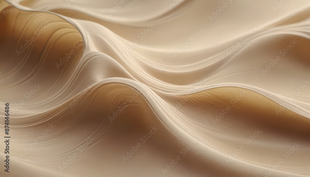 Fototapeta premium Abstract Beige Fabric Swirls.