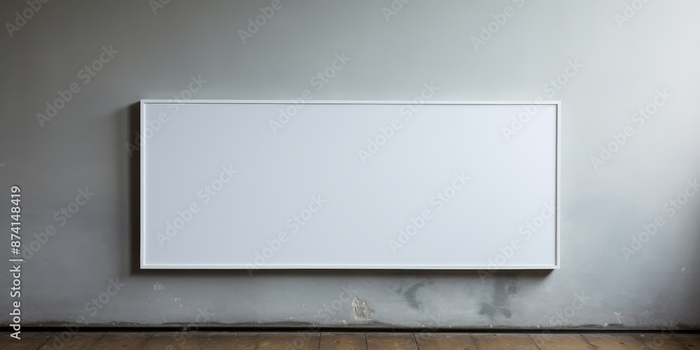 Blank Canvas on a White Wall Blank Canvas on a White Wall