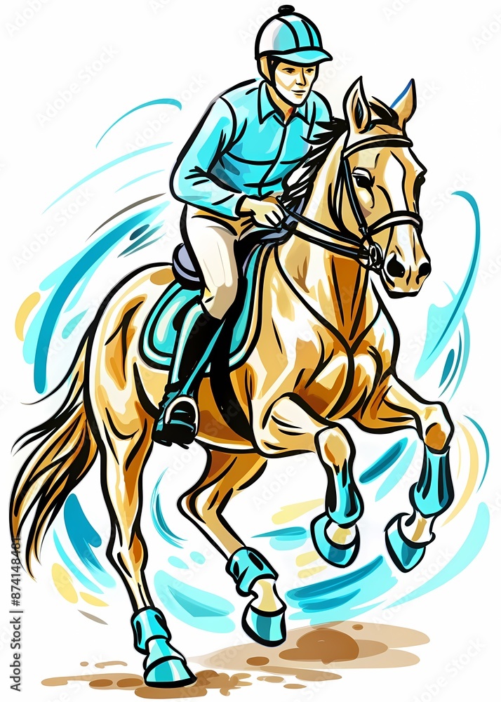Harmony in Motion, Ideal for use in horse riding tutorials, sports magazines, equine therapy educational materials Harmony in Motion, Ideal for use in horse riding tutorials, sports magazines, equine therapy educational materials