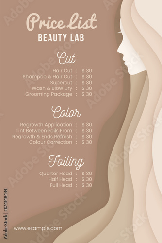 Beauty Price List Template Design