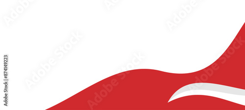 Indonesian Flags Red White Corner