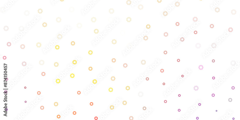 Light pink, yellow vector template with circles. Light pink, yellow vector template with circles.