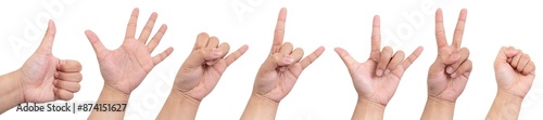 hands isolated on white background