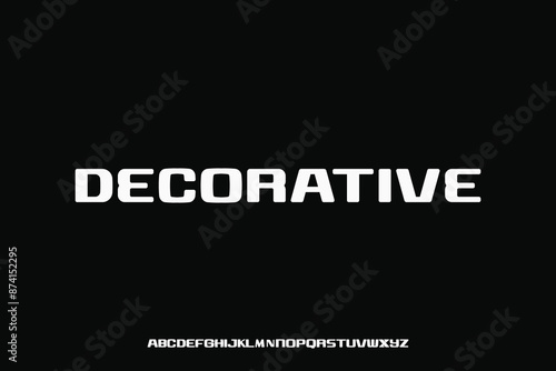 Display Decorative alphabet font vector design suitable for headline, poster, logo and many more