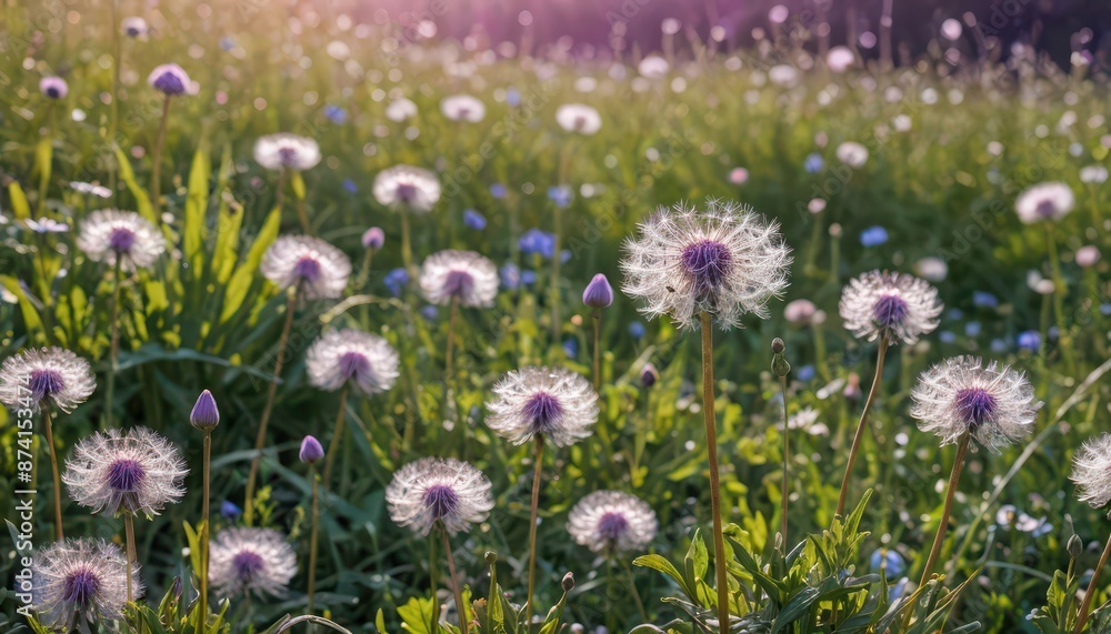 Obraz premium Field of Dandelions in Bloom