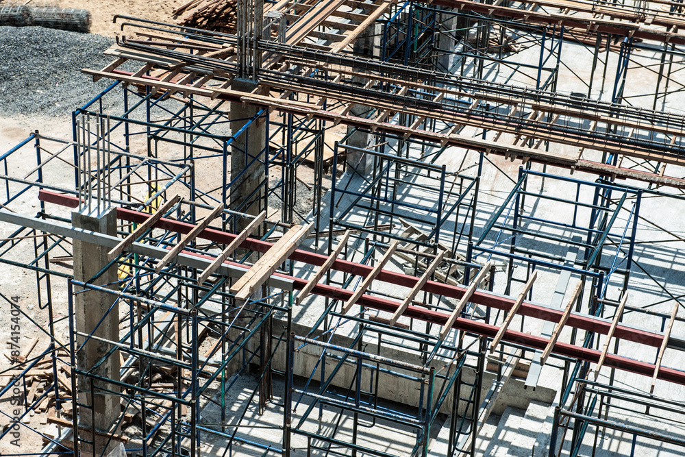 Fototapeta premium Construction of a new building structure