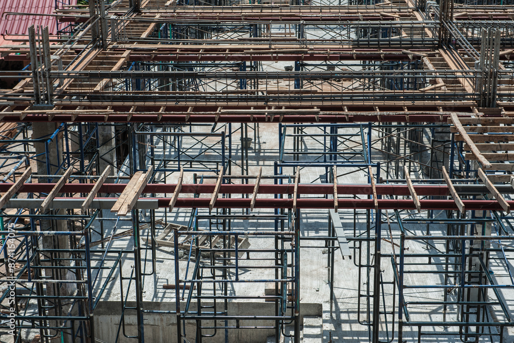 Construction of a new building structure Construction of a new building structure