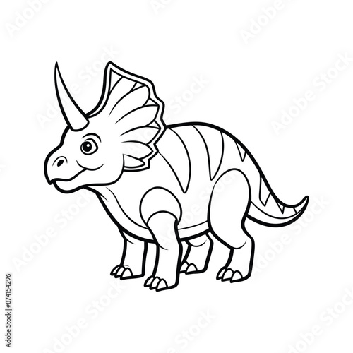 happy triceratops vector