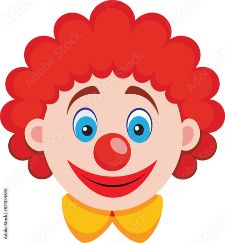 Silly clown face with a red nose and wig emoji