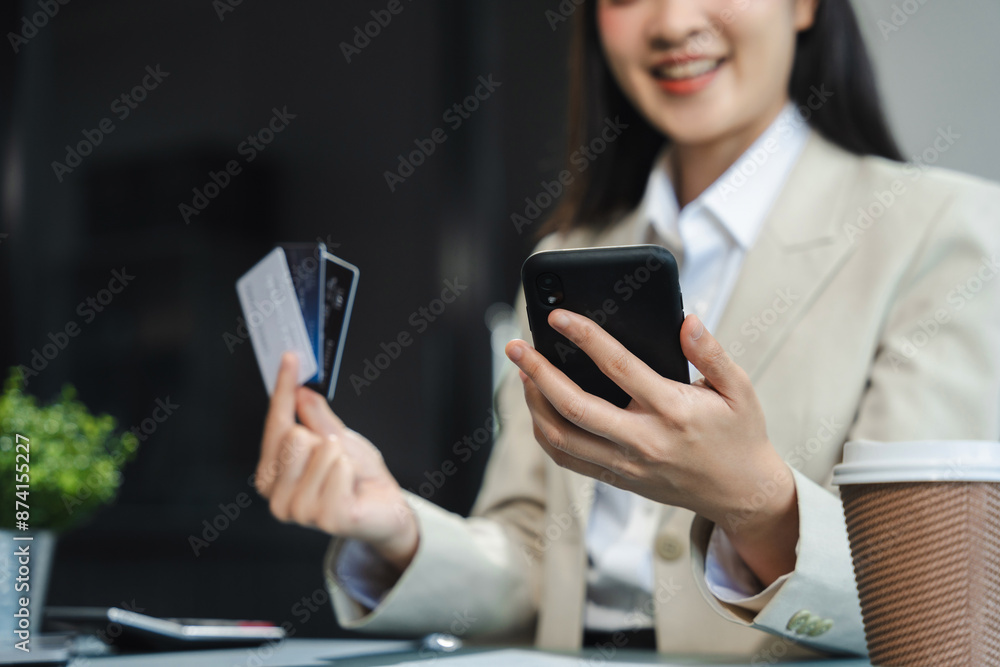 online shopping concept, woman shopping online is a form of electronic commerce from a seller over internet.. online shopping concept, woman shopping online is a form of electronic commerce from a seller over internet..