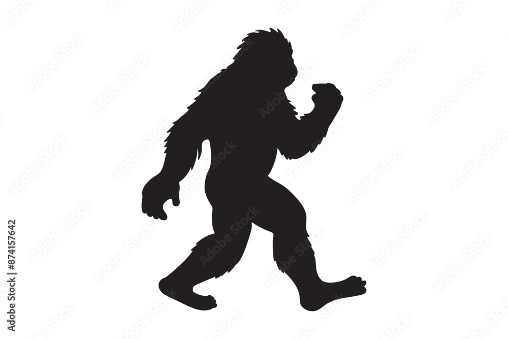 Naklejka premium Bigfoot Svg, Bigfoot Sign Svg, Yeti Svg, Silhouette, Bigfoot Peace Sign Svg, Wild Monster Svg, Sasquatch SVG,