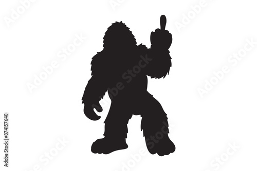 Bigfoot Svg, Bigfoot Sign Svg, Yeti Svg, Silhouette, Bigfoot Peace Sign Svg, Wild Monster Svg, Sasquatch SVG, 