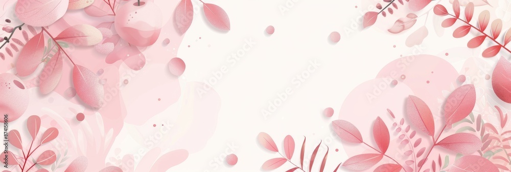 Tranquil Pastel Pink Doodle Background with Geometric Patterns and Negative Space Tranquil Pastel Pink Doodle Background with Geometric Patterns and Negative Space