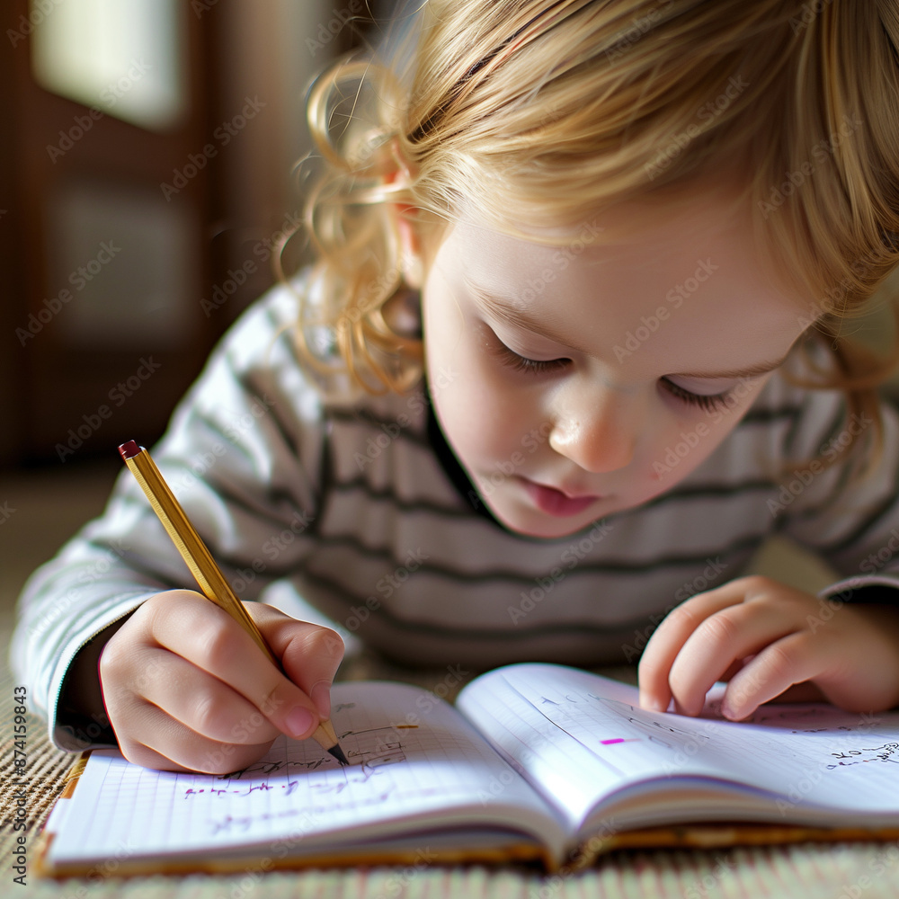 smiling little kid doodling with a pen and paper, drawing and writing on a white page in a school, colourful, coloring a page smiling little kid doodling with a pen and paper, drawing and writing on a white page in a school, colourful, coloring a page
