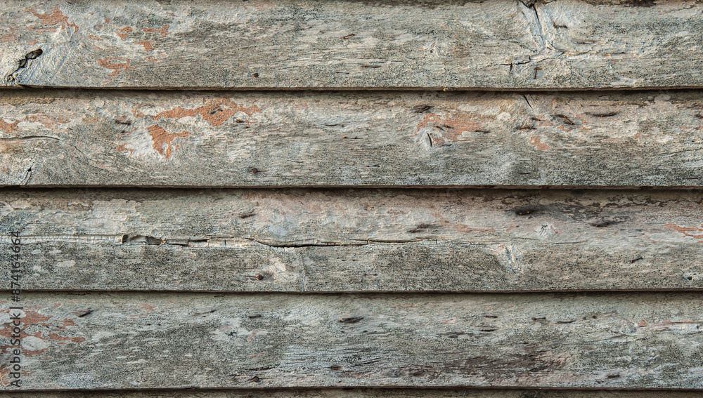 Walls of an old wooden house are nailed together. Walls of an old wooden house are nailed together.