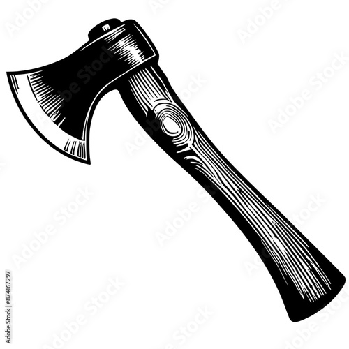 Adventure ax silhouette