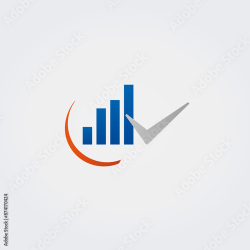 Icône pour la conception de logos Finance Immobilier et Gestion d'actifs Graphique Flèche Trading Commerce Equilibre Banque Vecteur