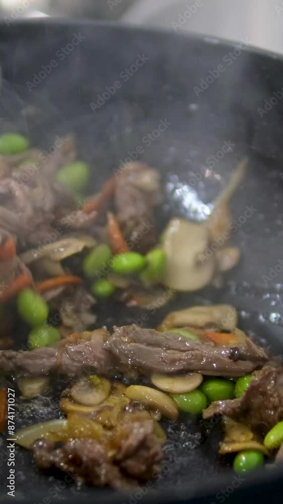 Vermicelli udon. Cooking Step by Step Korean traditional asian wok food, indian noodles with pork, chicken and onion. Vermicelli udon. Cooking Step by Step Korean traditional asian wok food, indian noodles with pork, chicken and onion.