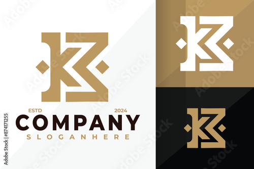 Letter KM or MK Logo Design, Brand Identity logos vector, modern logo, Logo Designs Vector Illustration photo