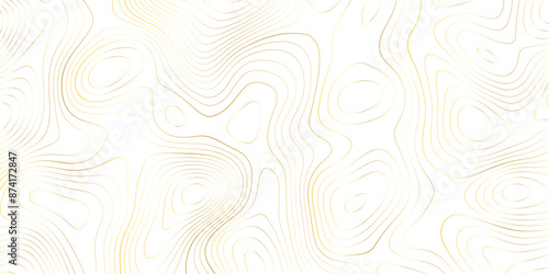 Abstract background wavy topographic line contour geography map. Seamless pattern and banner design. Modern and dynamic feel to topographic mapping vector illustration.	