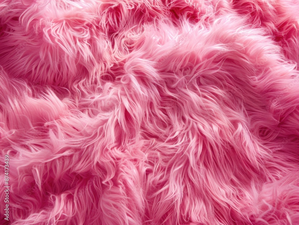 Close-up shot of pink fur texture Close-up shot of pink fur texture