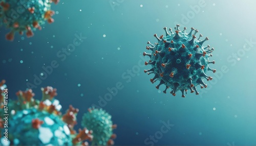 Microscopic View of Infectious Virus in Medical Research, Virus and Medical Prevention