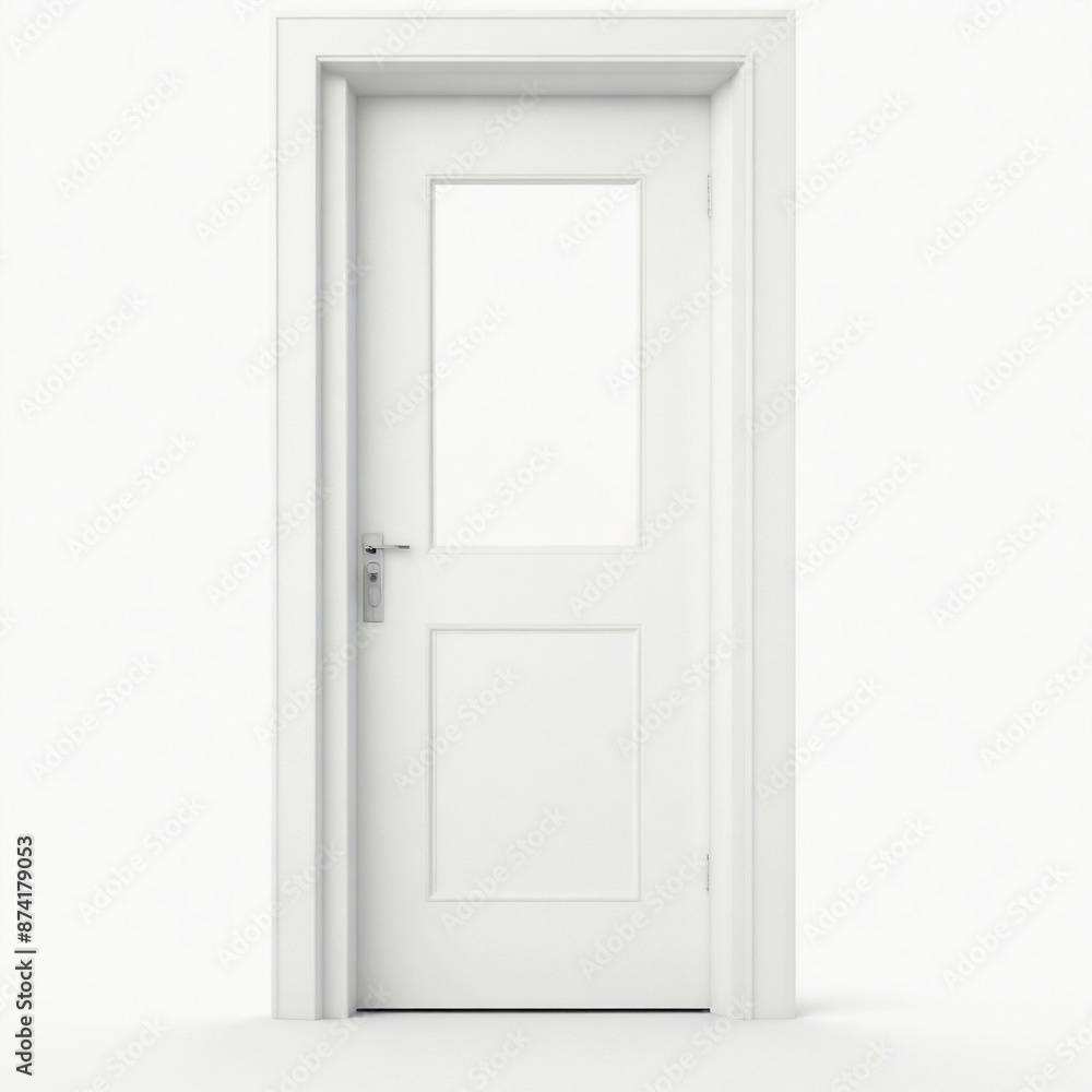 A blank doorway, isolated on white background A blank doorway, isolated on white background