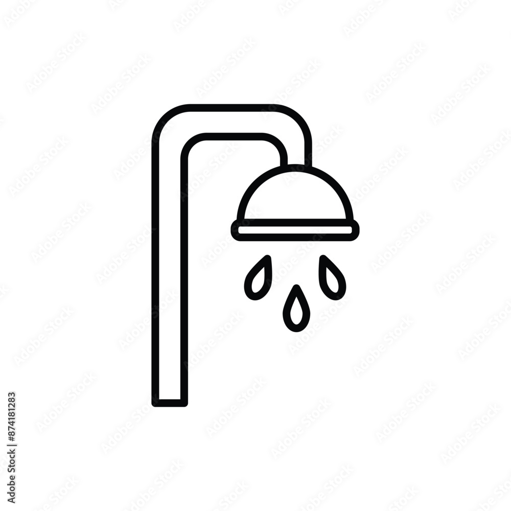 Fototapeta premium Shower icon vector design templates simple and modern